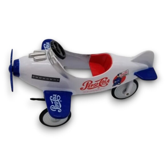 Pepsi Cola Die Cast Pedal Plane Metal Replica White Plane Collector Card - Picture 9 of 10